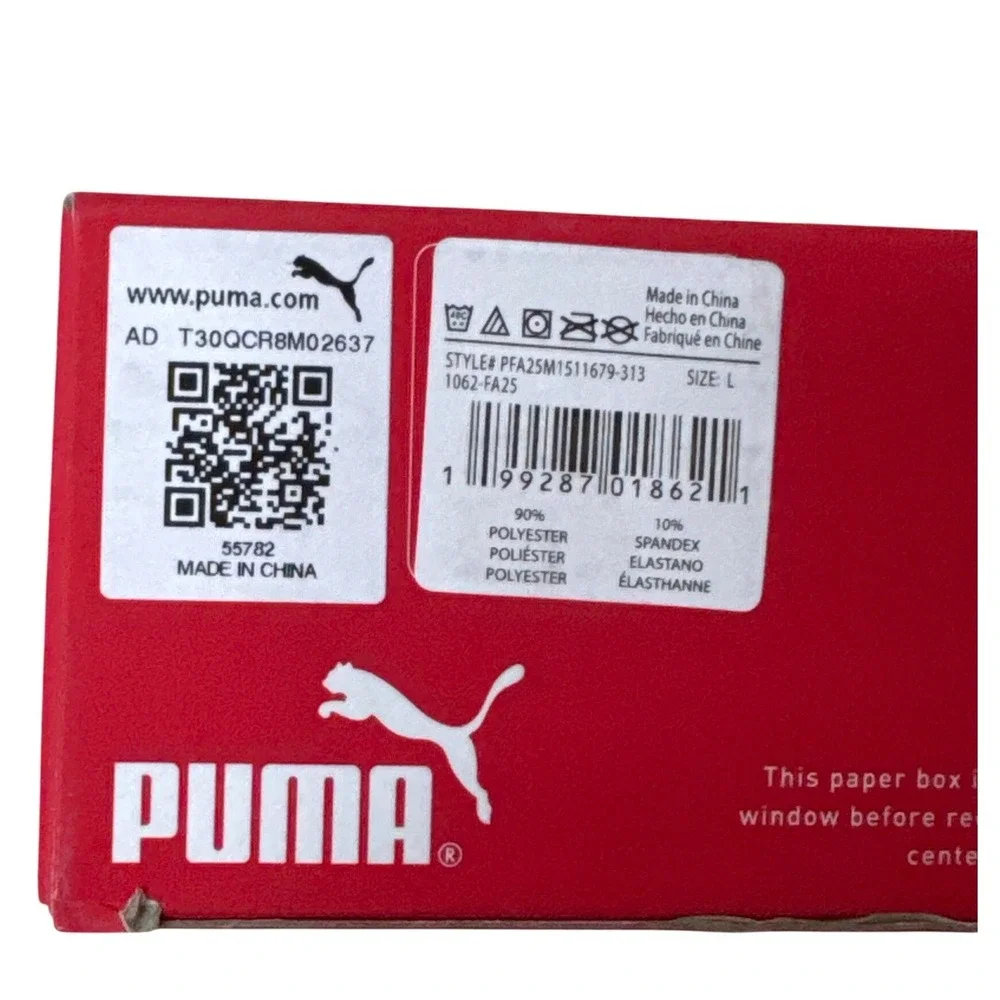 Puma‎ Mens 5 Pack Boxer Briefs Athletic Fit Moisture Wicking Size L